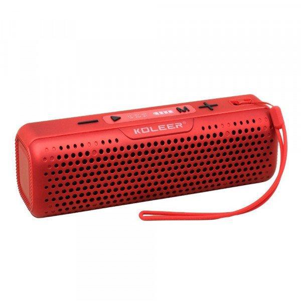 Loud Sound Portable Bluetooth Speaker with FM Radio and LCD Display - Universal Compatibility KIS883 for Universal Cell Phone And Bluetooth Device - Red