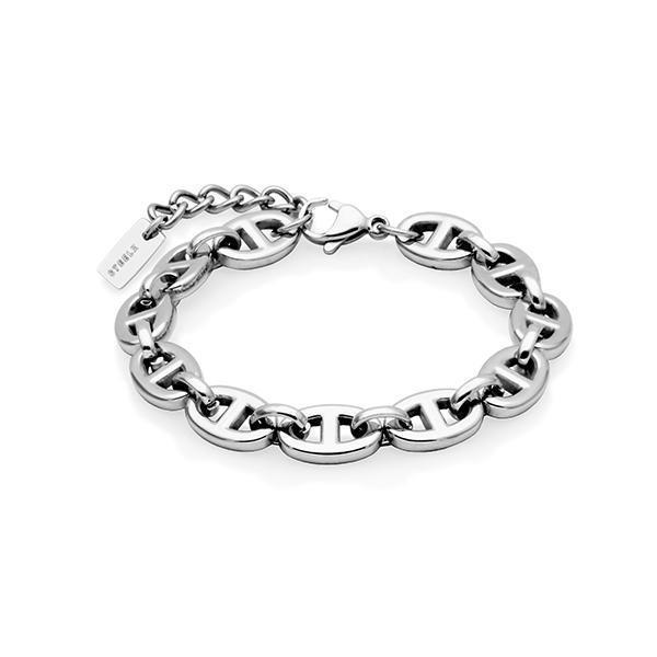 CJ Steelx 8.5mm Marine Chain Bracelet  - Silver