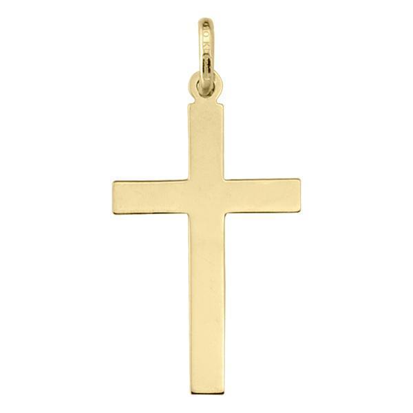 10K Gold Cross Pendant - 10KY