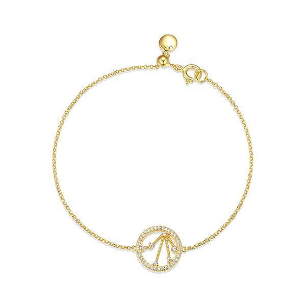 Diamondlite Cubic Zirconia Zodiac collection "Libra" constellation - Gold