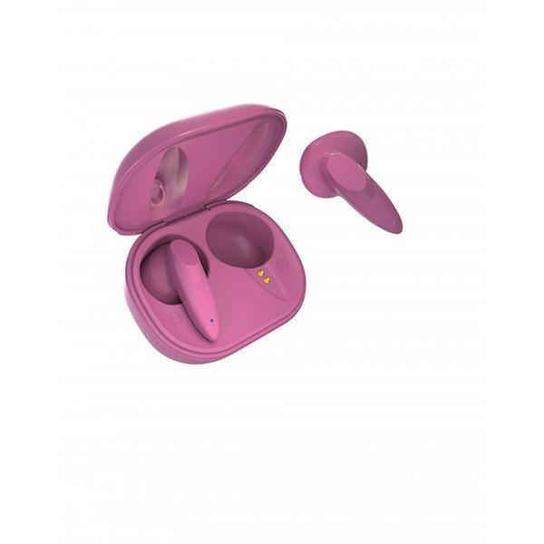 True Wireless Extra Bass Sound Bluetooth Headphone Earbuds Headset KIBM01 for Universal Cell Phone And Bluetooth Device - Hot Pink
