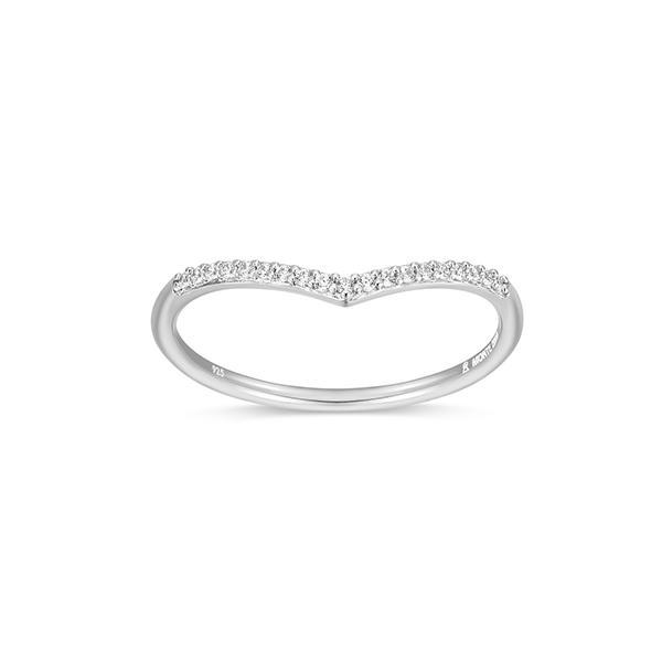 CJ Monte sterling silver lab­created diamond V­ring - Size 7
