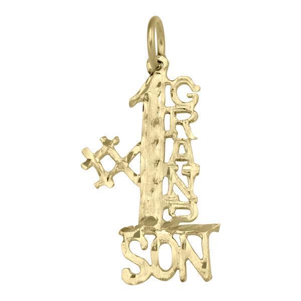10K Gold Charm - #1 Grand Son