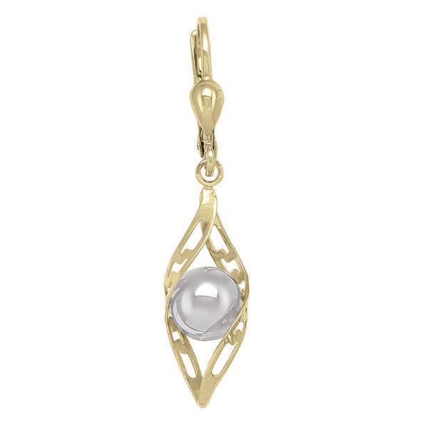 10K Gold and Silver Fashion Drop Earrings - 2.1gm