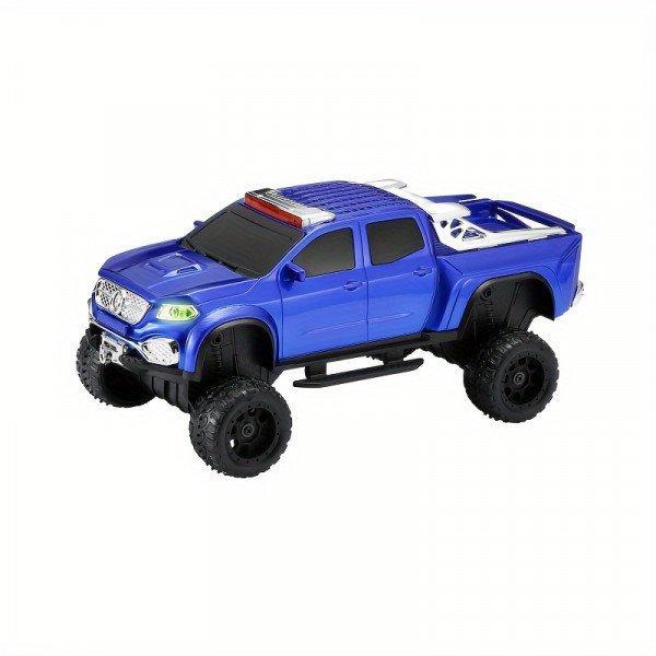 Monster Truck Bluetooth Speaker with LED Lights & Engine Sound Effect FM/TF/USB KIWS-X65 for Universal Cell Phone And Bluetooth Device - Blue