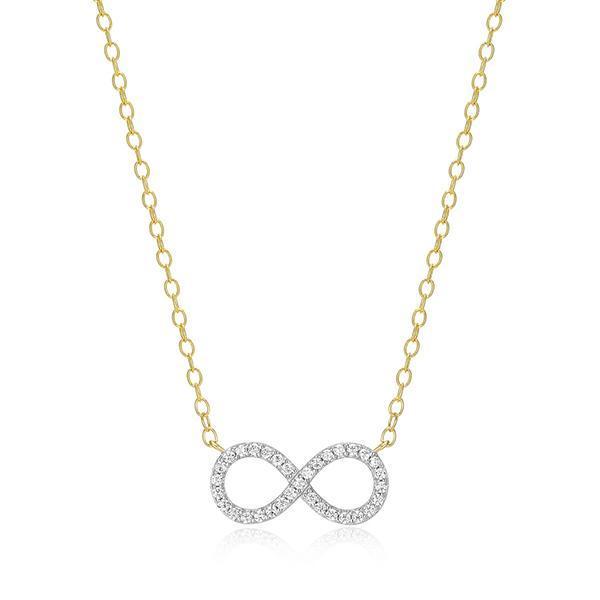 CJ Monte sterling silver lab­created diamond infinity necklace