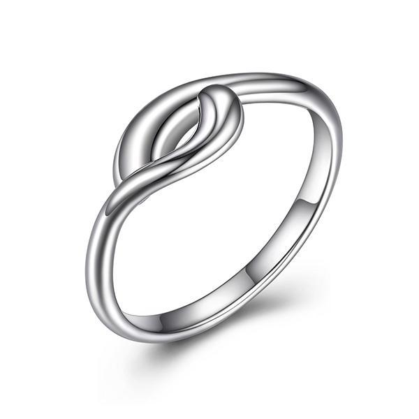 RR4LAAKA0-W-6 Sterling Silver CARAMEL Bypass Ring Size 6