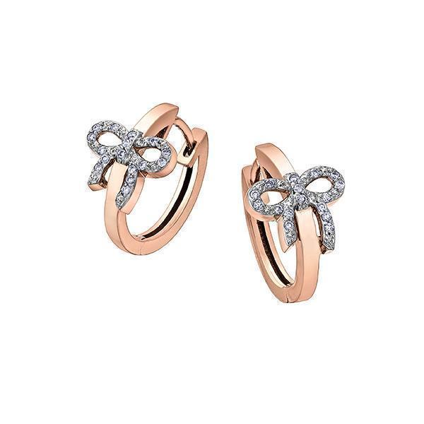 Diamond Stud Earrings in 10K (0.11 CT. T.W.) - Rose