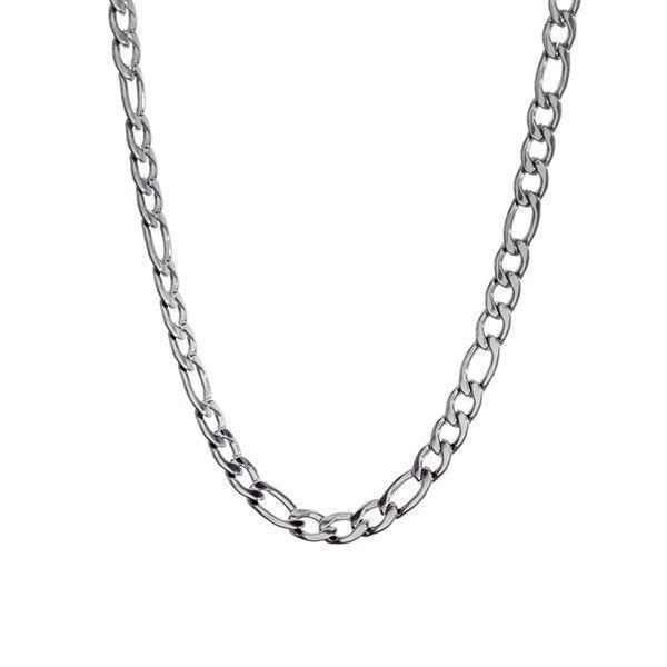 STEELX 5.8mm Figaro Chain Necklace - Silver