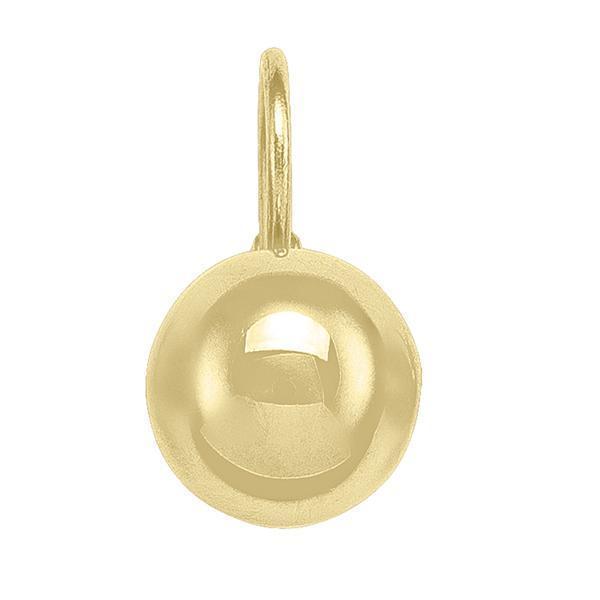14K Gold  Sphere Shaped Drop Earrings