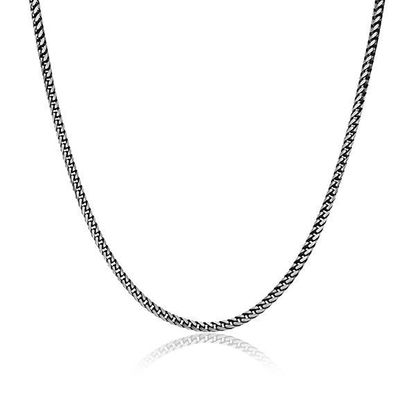 Sterling silver CJ Ethos ITALIAN CHAIN brushed gun metal 100 franco chain