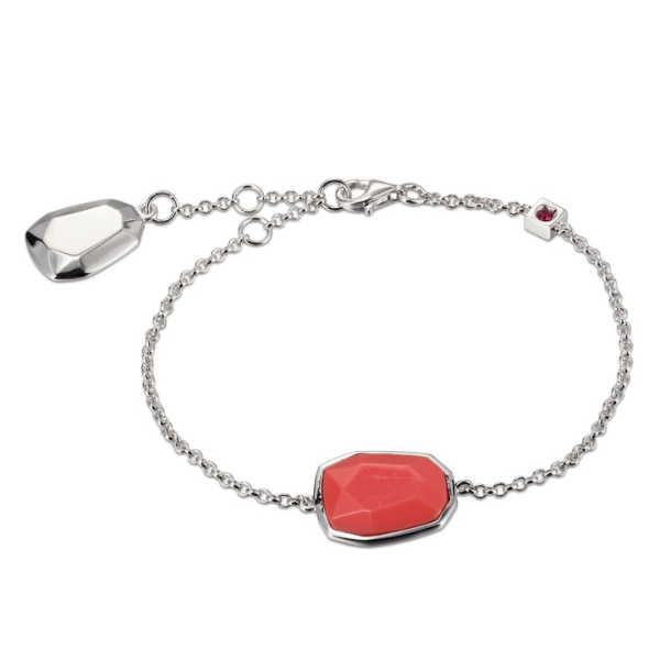 BR1LA539-W-6.5 Exuberance Simulated Coral Bracelet Size 6.5