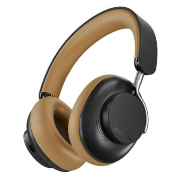 MS53819 Bluetooth Headphones VINTAGE ANC Aura 360 Over the Ear Extra Deep Memory Foam Deep Rich Bass Dual Mics 3.5mm Aux Cable Titanium Coated Drivers