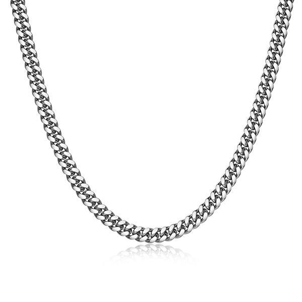 Sterling silver CJ Ethos ITALIAN CHAIN rhodium plated 200 oval curb chain