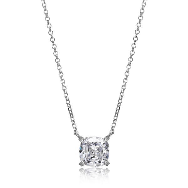 NR0LBF90-W Signature Cubic Zirconia Cushion Cut Necklace