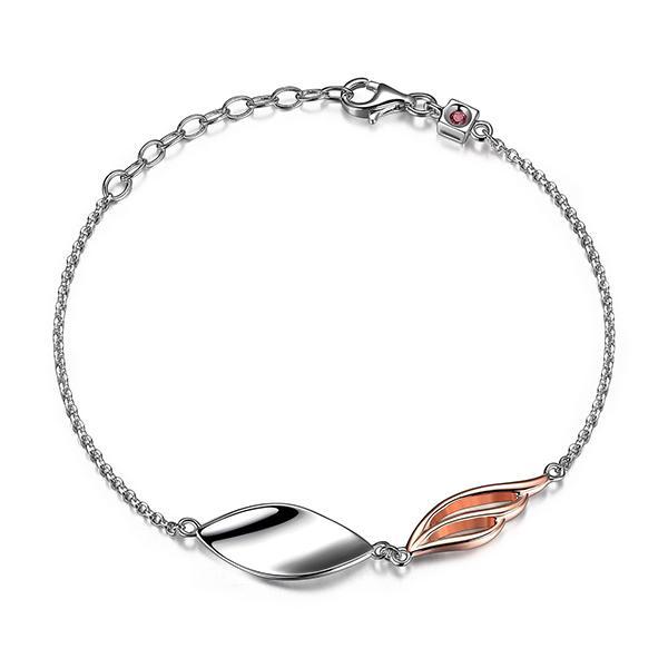 BR1LAE5A-W-6.75 Petal Two Tone Bracelet Size 6.75