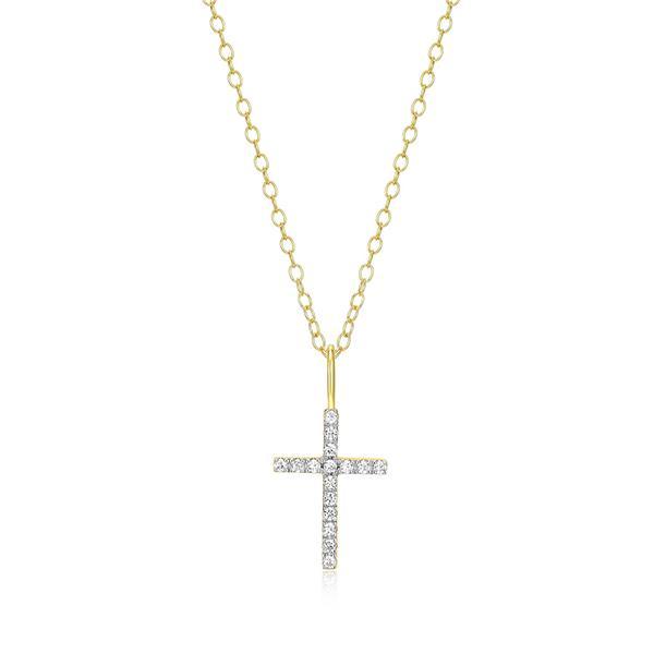 CJ Monte sterling silver lab­created diamond adjustable cross necklace