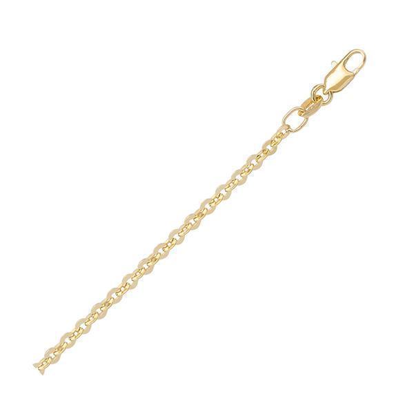 18" 18K Gold Cable Necklace - 2.8 gm