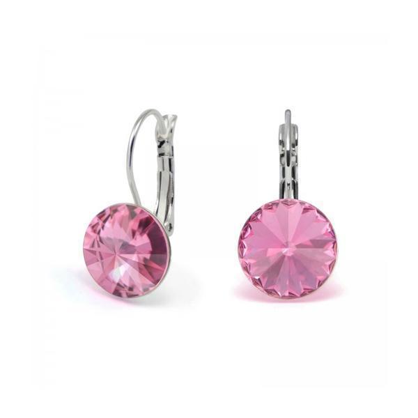 Swarovski Elements Crystal Drop Earrings - Rose