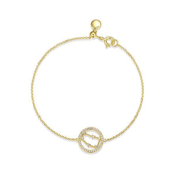Diamondlite Cubic Zirconia Zodiac collection "Gemini" constellation - Gold