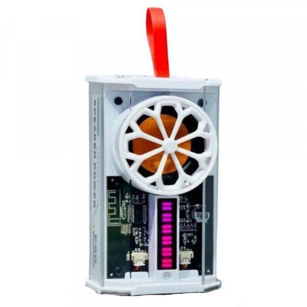 Mecha Bluetooth Speaker: Transparent Steel Cannon Design, Light Rhythm, TWS Subwoofer P90 for Universal Cell Phone And Bluetooth Device - White