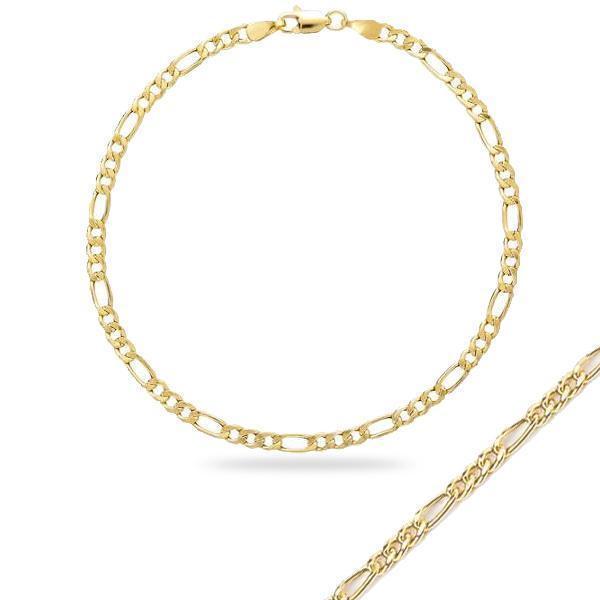 14K Gold Figaro Bracelet