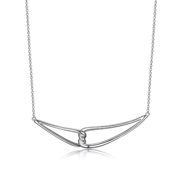 NR0LBFMA-W Twist Horizontal Wide Necklace