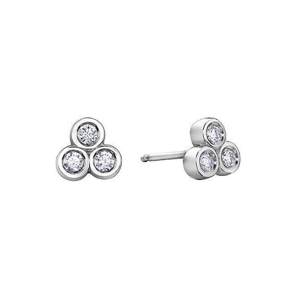 Diamond Stud Earrings in 10K (0.1 CT. T.W.) - Silver
