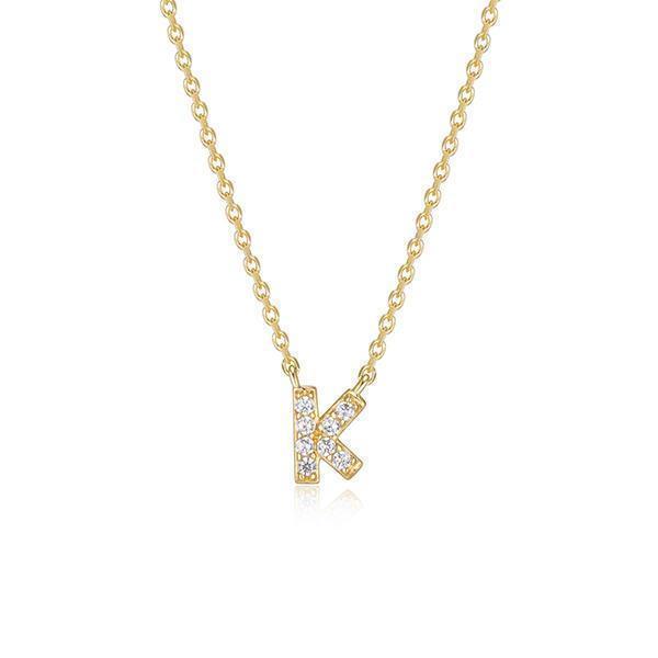 Diamondlite Cubic Zirconia Mini Initial K Necklace - Gold