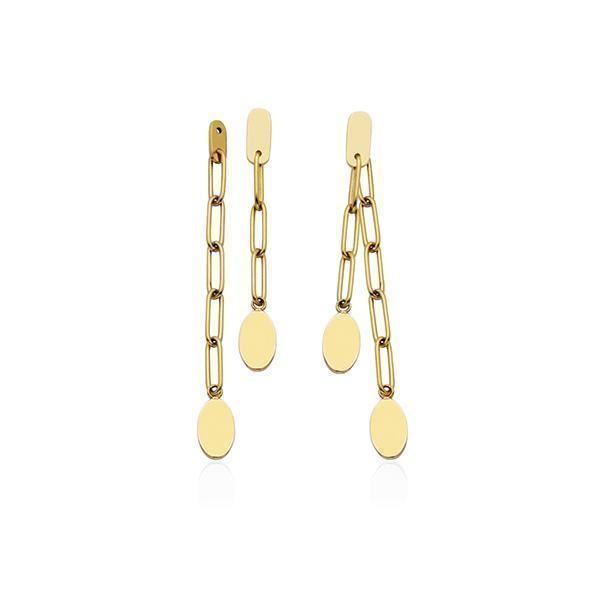 CJ Steelx 2-in-1 Link earring - Gold