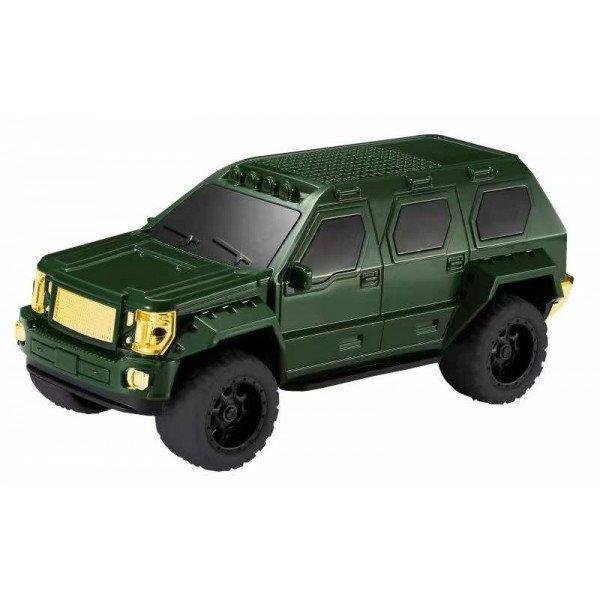 SUV Car Shaped Compact Rugged Design Boombox Bluetooth Wireless Speaker with LED Lights KIWS1869 for Universal Cell Phone And Bluetooth Device - Green