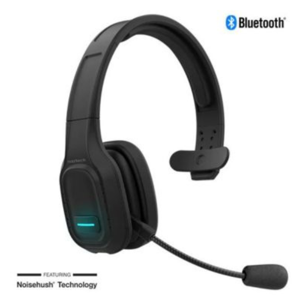 MS53135 Bluetooth Mono Headset with Boom Mic Noise Cancelling NXT-700 Xtreme Pro Drivers Includes Car Charger 2 Port USB-A with USB-C Cable Call Controls 32hr Talk Time