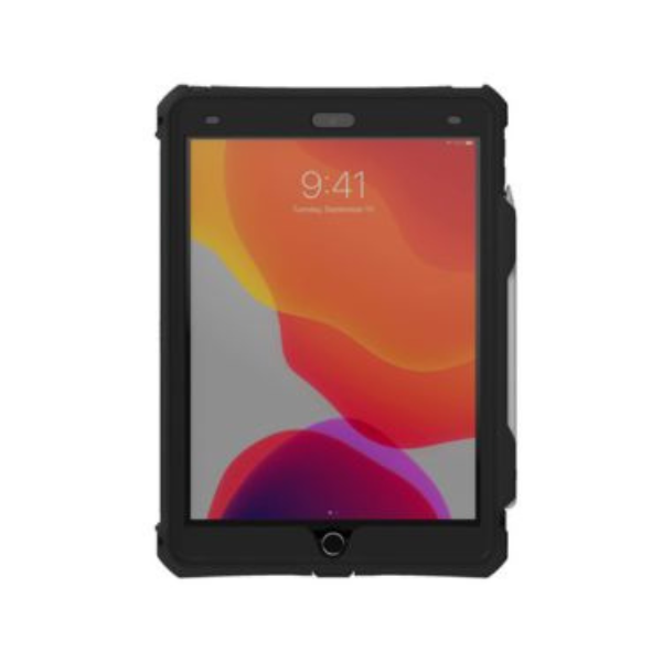Joy Factory iPad 10.2 2021 or 2020 or 2019 aXtion Slim Case with Handle  or  Kickstand Sealed Waterproof  and  Dustproof MIL Spec drop Tested - Black