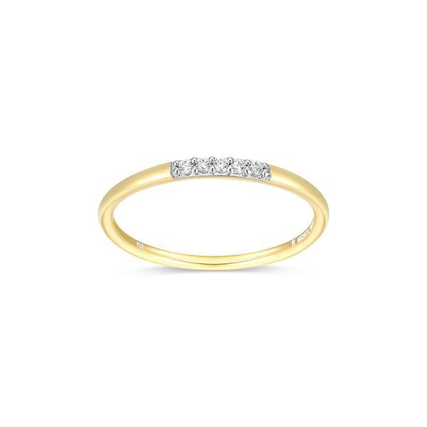CJ Monte sterling silver lab­-created diamond 5­stone stackable ring - Size 7
