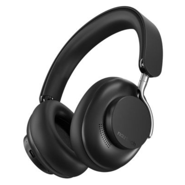 MS53817 Bluetooth Headphones BLACK ANC Aura 360 Over the Ear Extra Deep Memory Foam Deep Rich Bass Dual Mics 3.5mm Aux Cable Titanium Coated Drivers