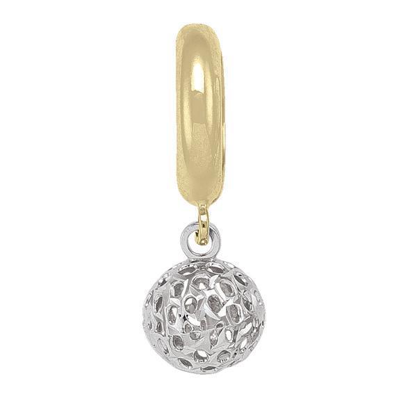 10K Gold and Silver Drop Earrings - 2.0gm