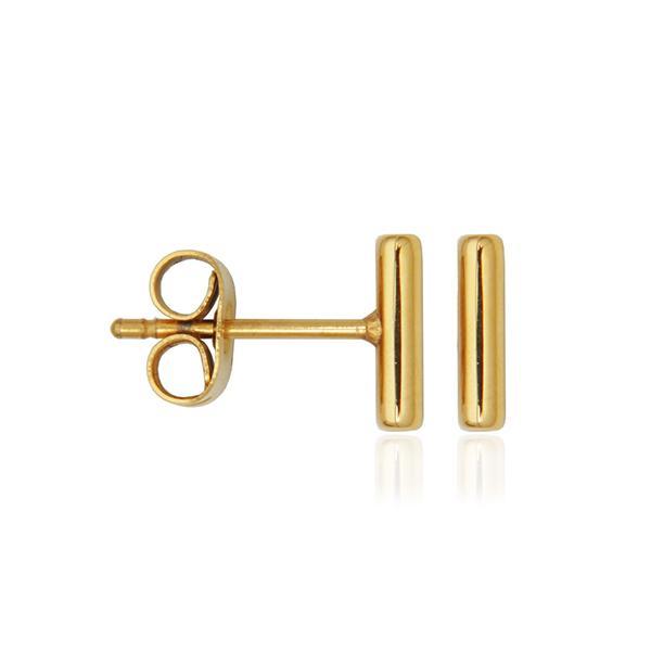 CJ STEELX Mini Bar Stud Earrings - Gold