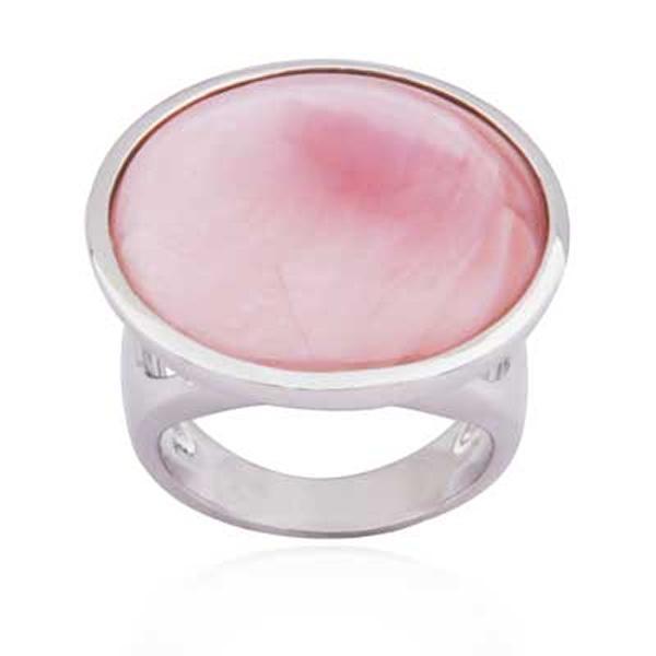 RR4L738AT-W-9 Sterling Silver HARMONY Pink Mother of Pearl Ring Size 9