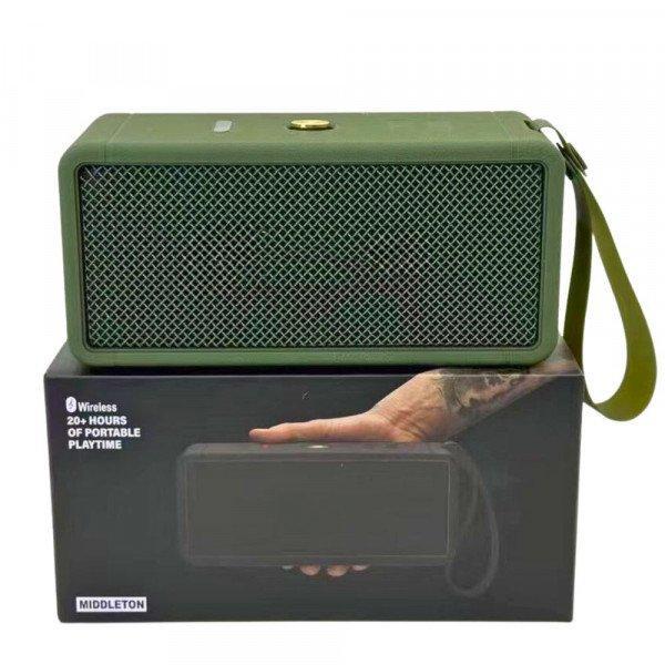 Fashion Mesh Speaker: HiFi Portable Audio, Bass Boost, Cool Boxy Design Handle Strap KIM3 for Universal Cell Phone And Bluetooth Device - Green