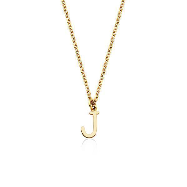 CJ Steelx Carded Letter "J" Necklace - Gold
