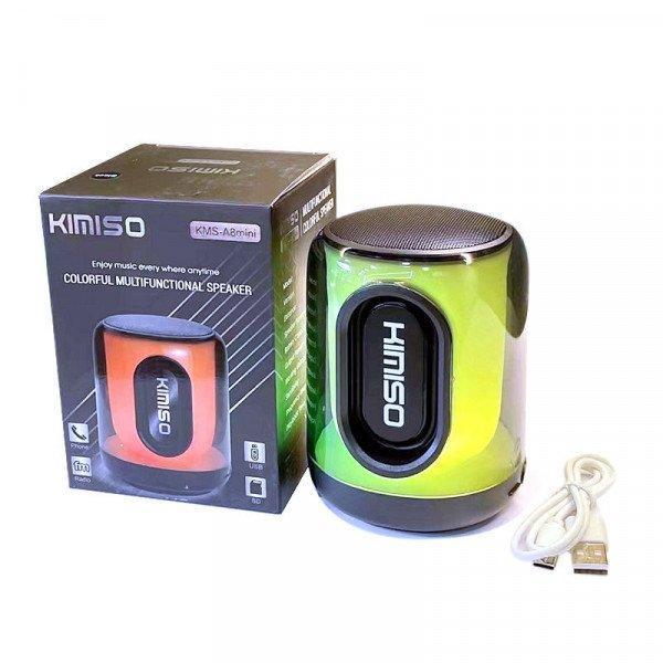 Mini Speaker: LED, Portable, Wireless BT, Fashion Sound for Outdoor Music KIKMS-A8mini for Universal Cell Phone And Bluetooth Device - Black