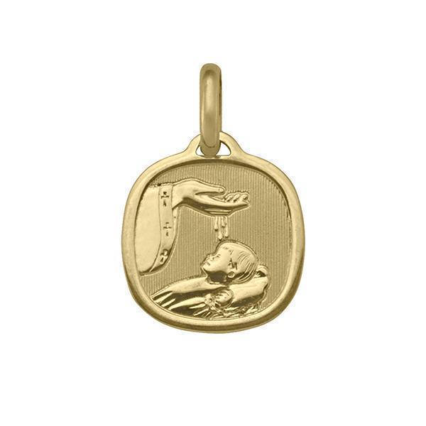 18K Gold Baptism Pendant - 18KY