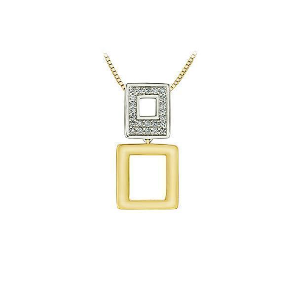 Diamond Pendant in 10K Gold (0.15 CT. T.W.) - Silver and Gold