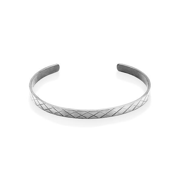 CJ Steelx Adjustable Cuff Bracelet - Silver