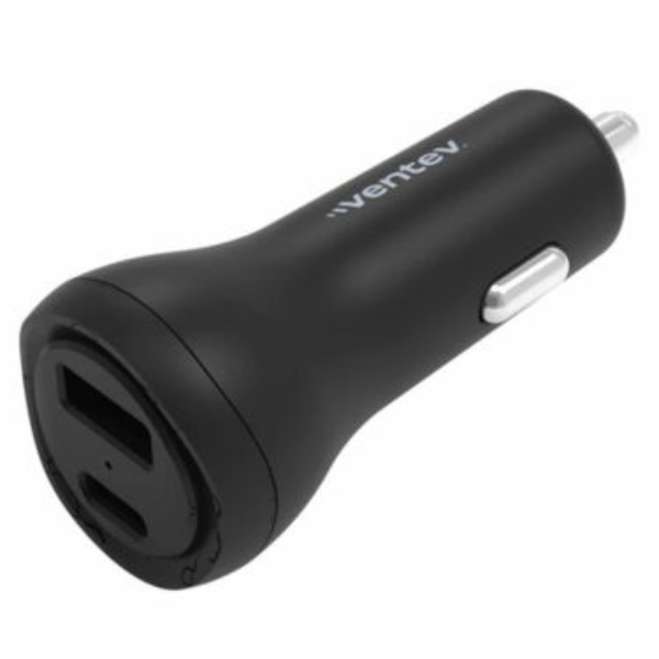 MS53488 Car Charger 2 Port 32W USB-A -12W- USB-C -20W- Power Delivery LED Indicator Light - Box