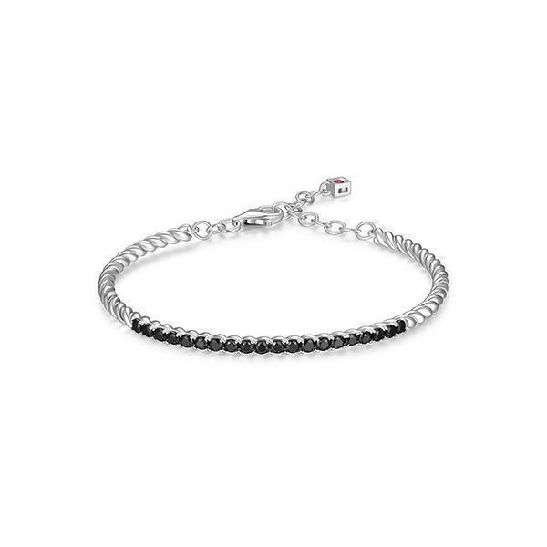BR1LAL3-B "Nautical" Rope Bangle with Black Spinel