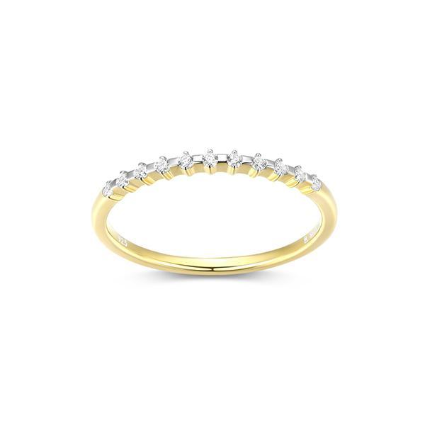 CJ Monte sterling silver lab­-created diamond half­eternity stackable ring - Size 5