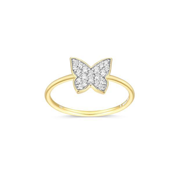 CJ Monte sterling silver lab­created diamond butterfly ring - Size 6