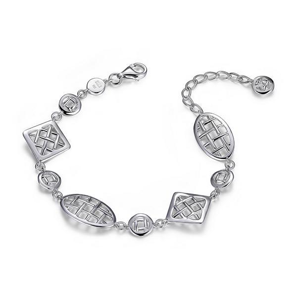 BR1LAA2A-W-6.5 Secret Garden Basket Detail Bracelet Size 6.5