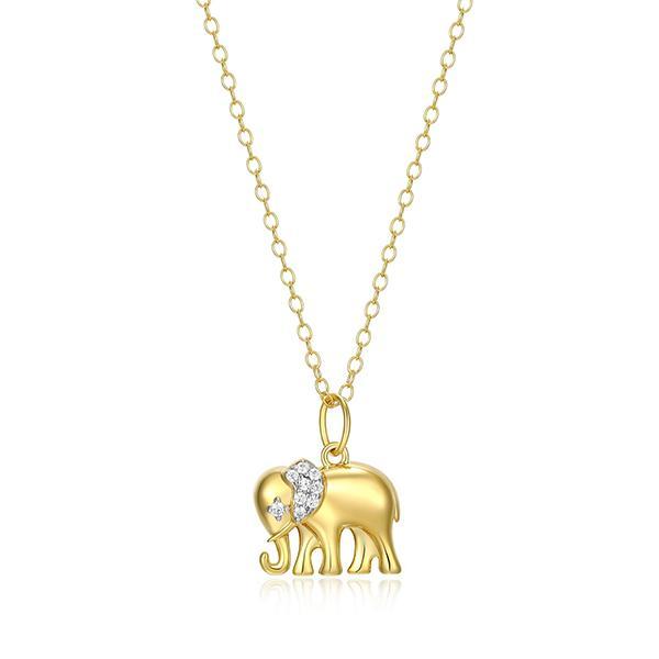 CJ Monte sterling silver lucky elephant necklace